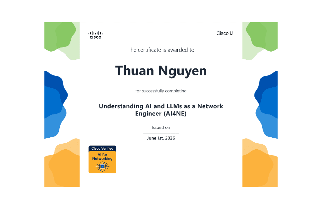 Understanding AI and LLMs as a Network Engineer (AI4NE)